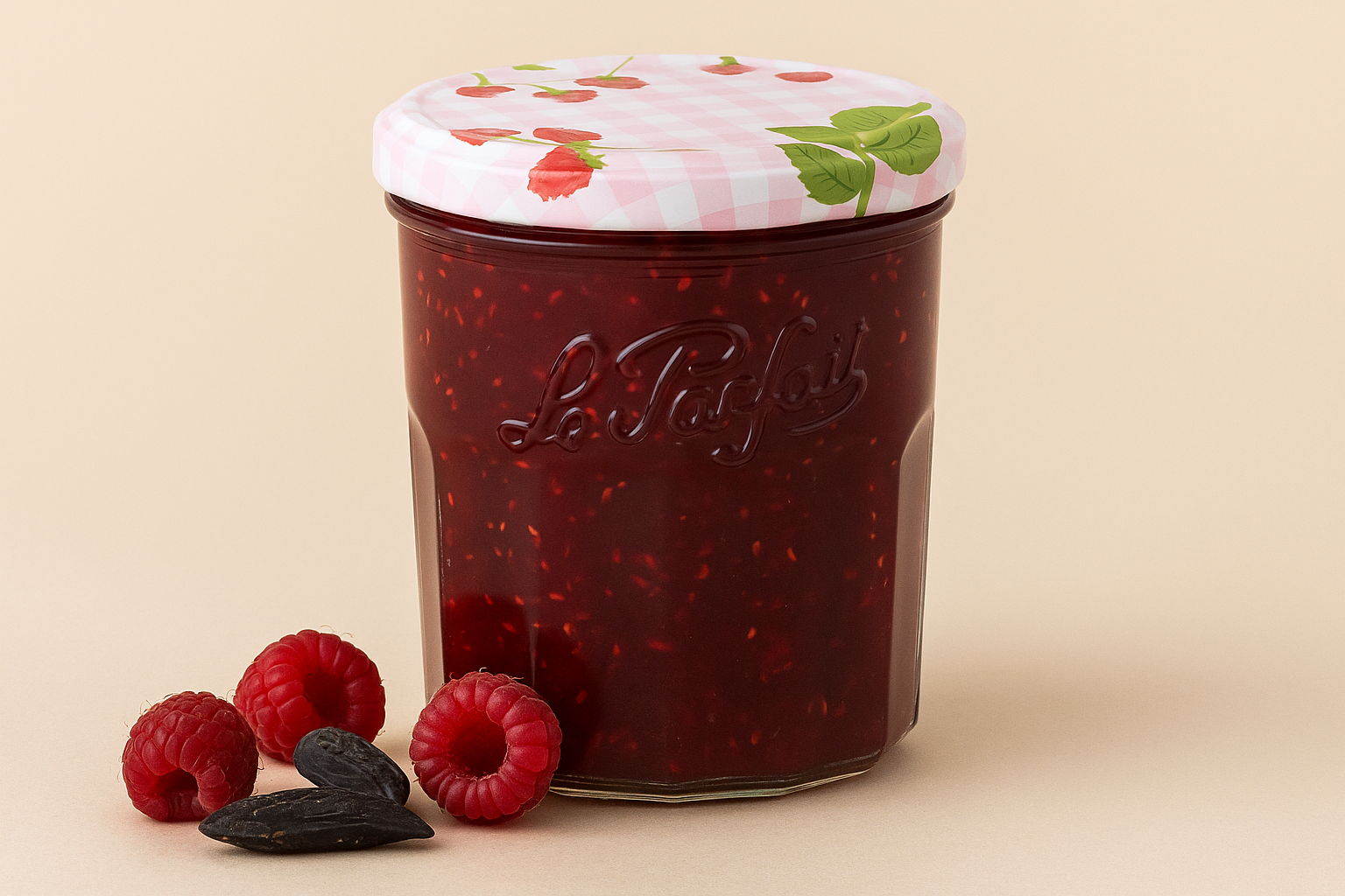 Confiture framboises et tonka