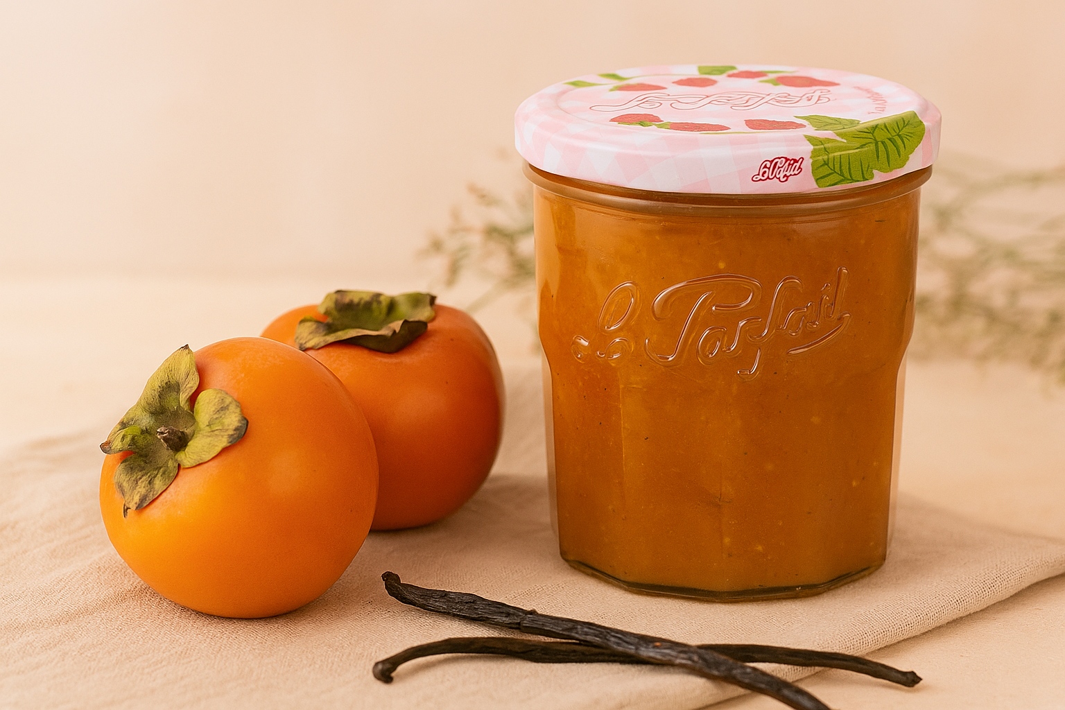 Confiture de Kaki et vanille