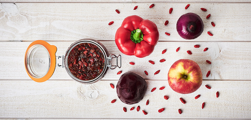 Chutney aux poivrons et baies Goji