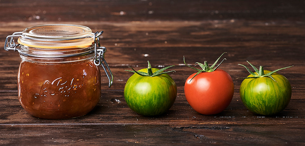 Chutney de tomates vertes et rouges