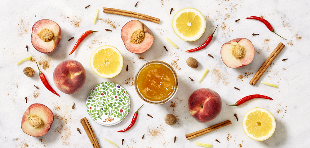 Confiture de pêches aux épices