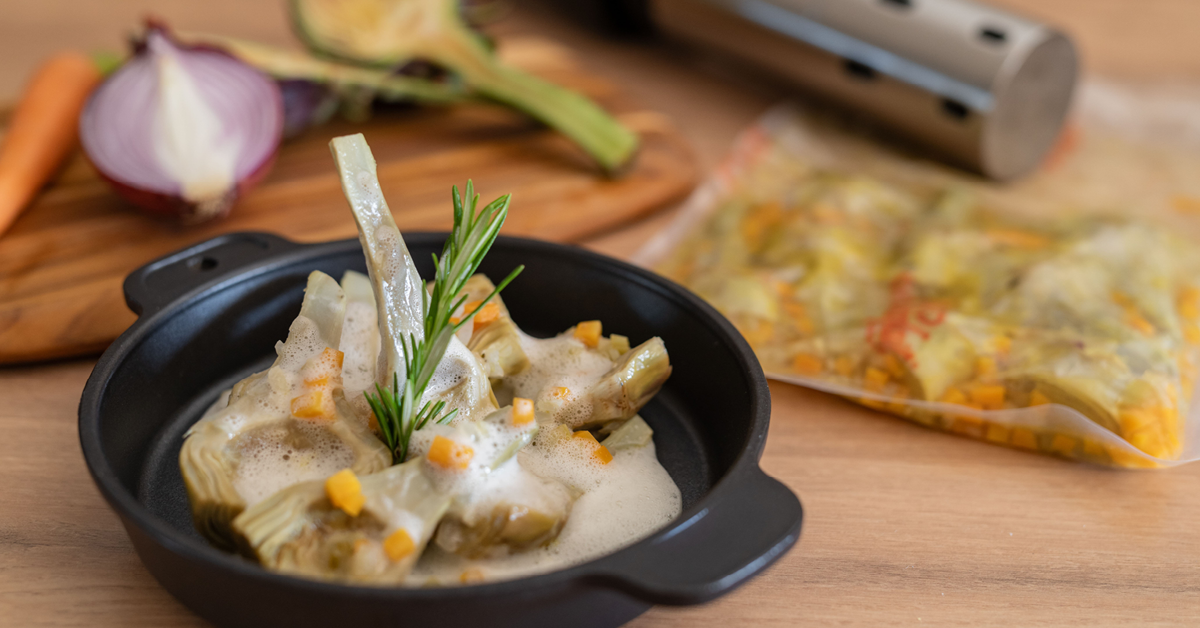 Artichauts barigoule en cuisson sous vide
