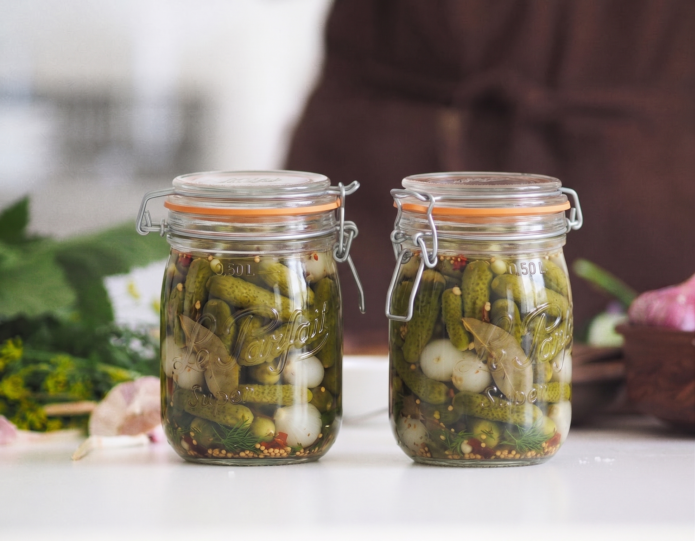 Bocaux de cornichons Le Parfait