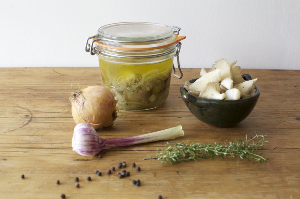 Champignons confits