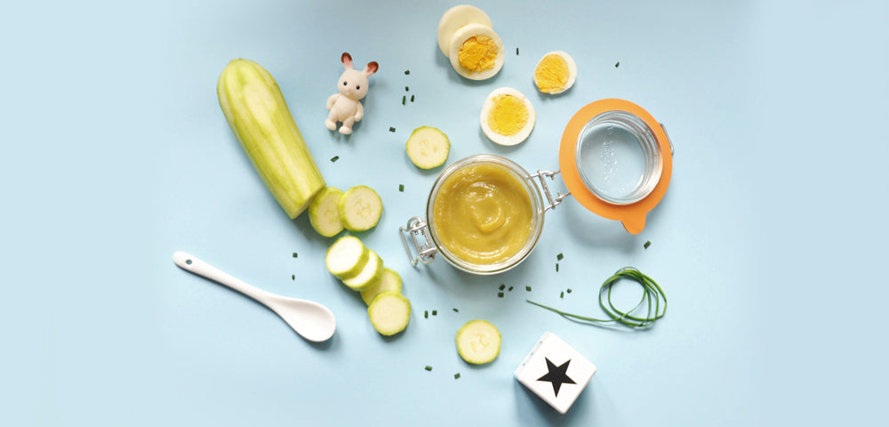 Purée de courgette et œuf à la ciboulette