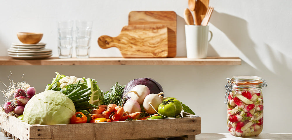 Pickles de radis et chou-rave