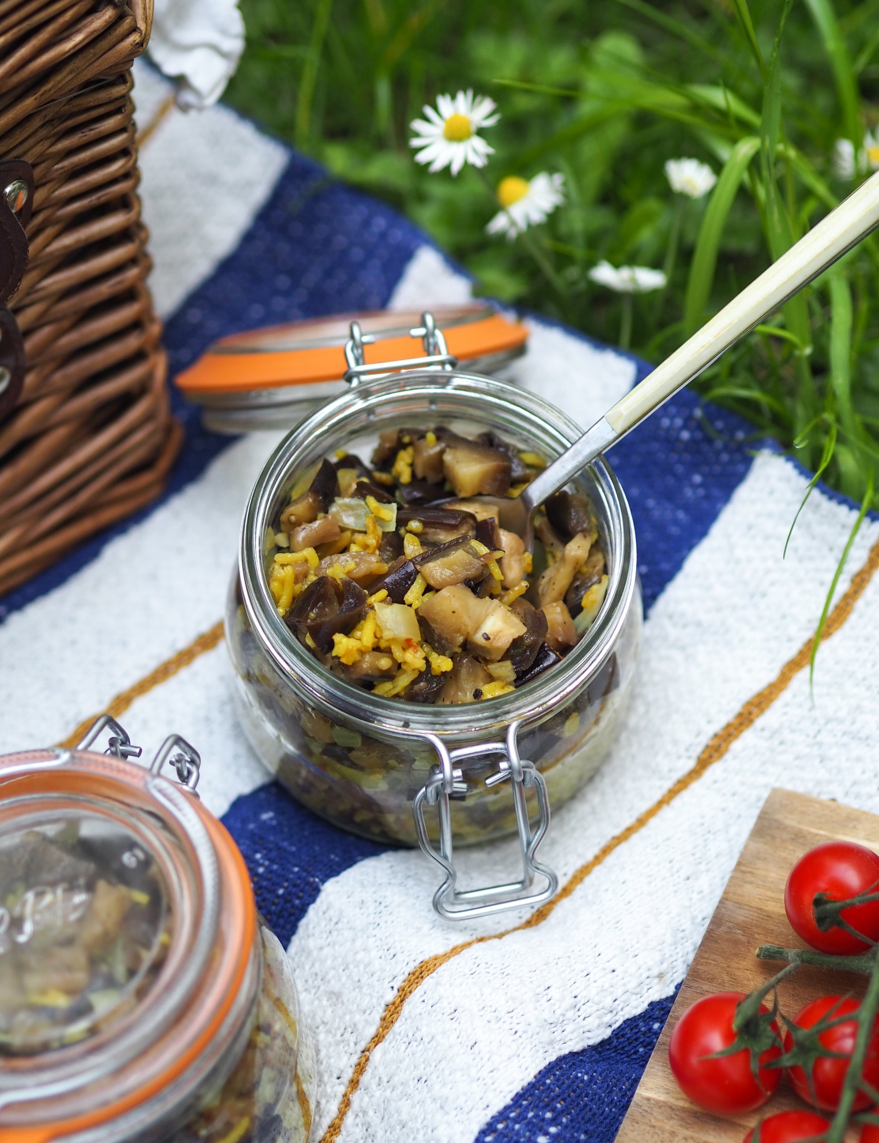 Riz basmati et aubergines fondantes au miel