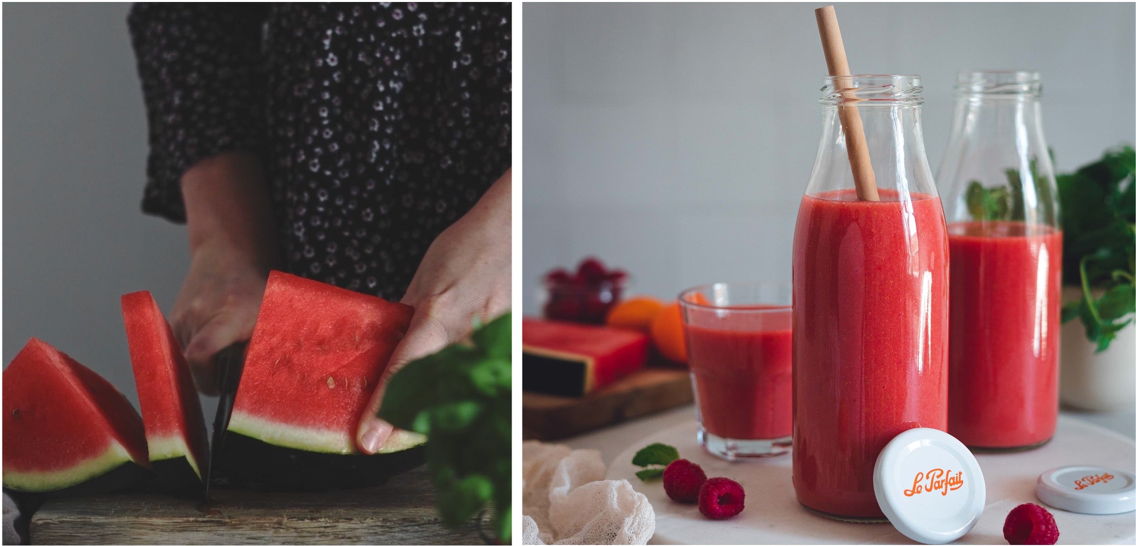 Smoothie aux fruits d’été et menthe fraîche