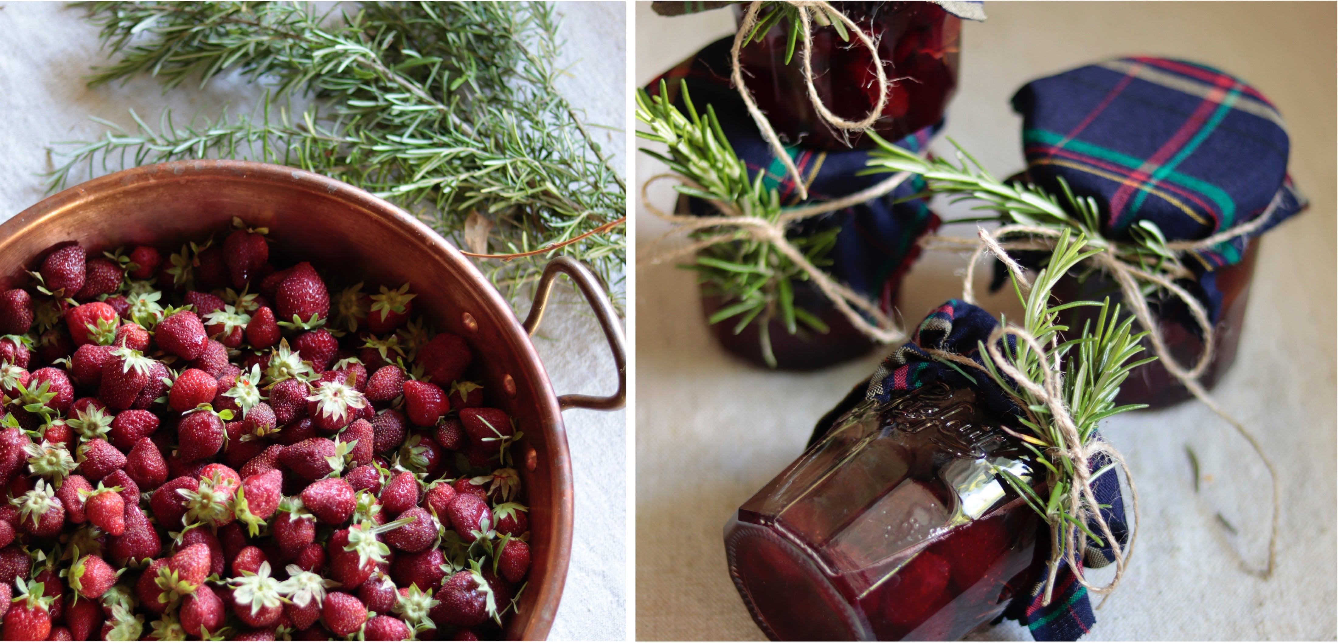 Confiture fraise et romarin