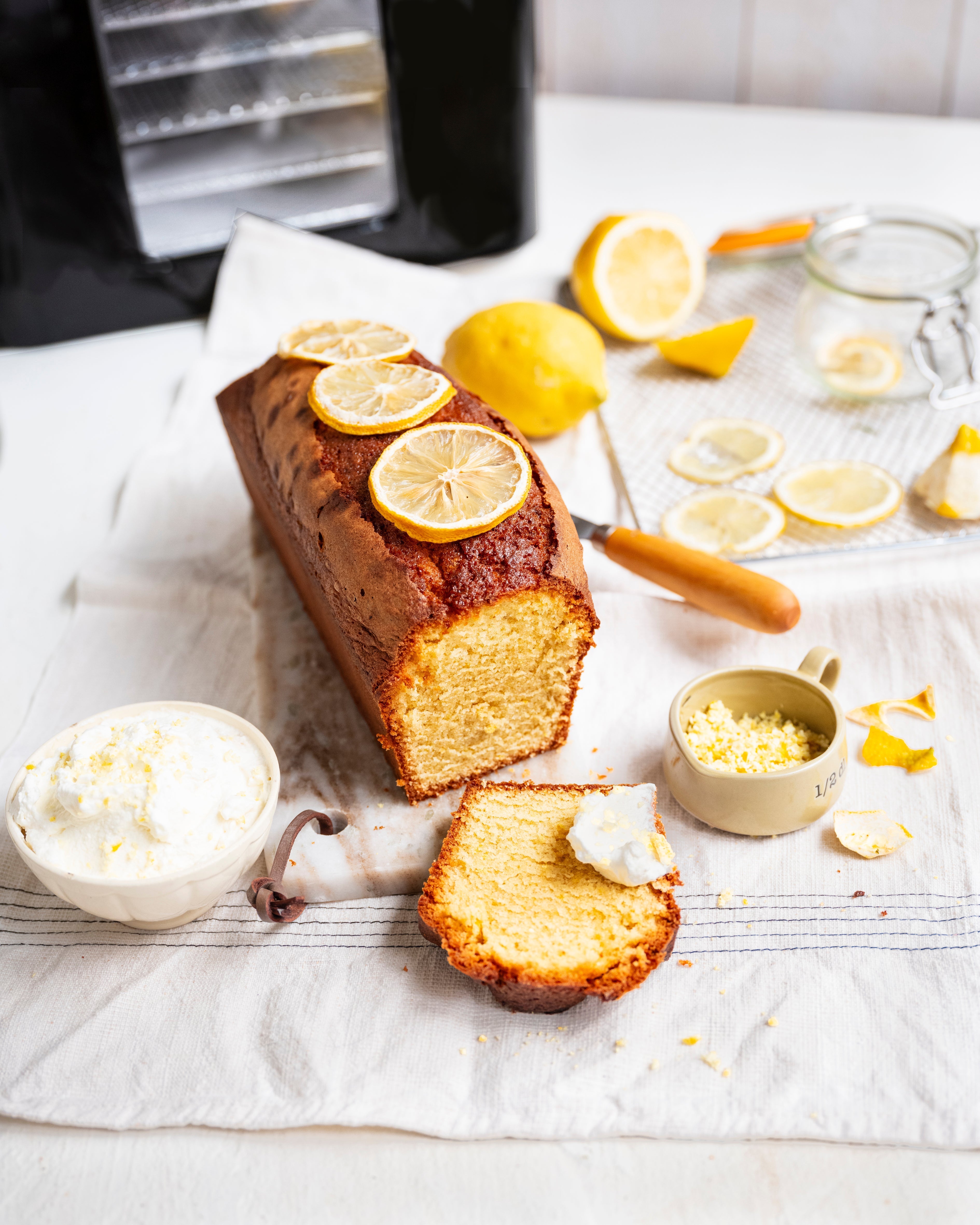 Cake à l’écorce de citron déshydraté