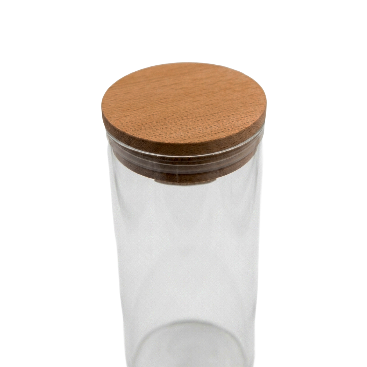 Tarro hermético de vidrio y madera - 350 ml