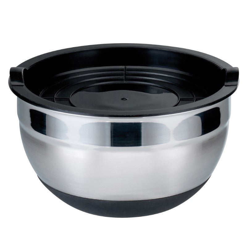 Pastry bowl in stainless steel - with lid and silicone base