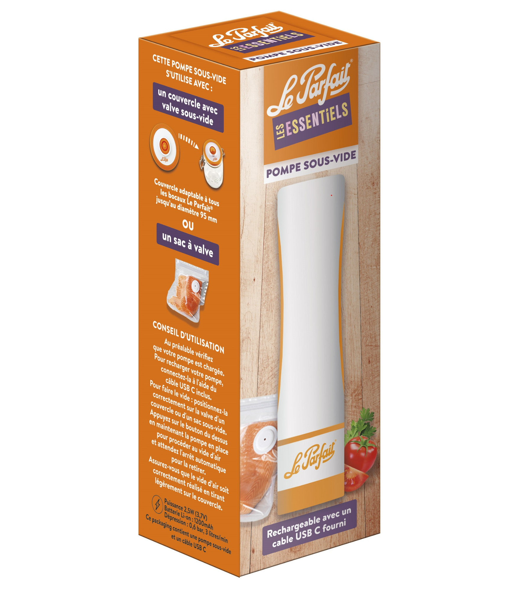 Rechargeable under-video pump Le Parfait® ~ essentials