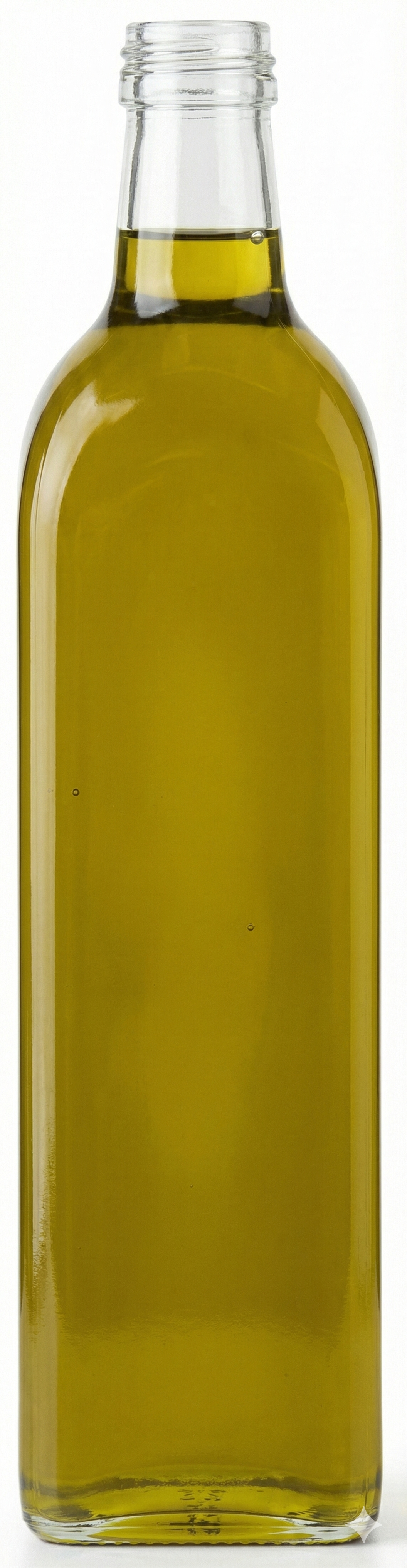 Marasca square bottles in white glass