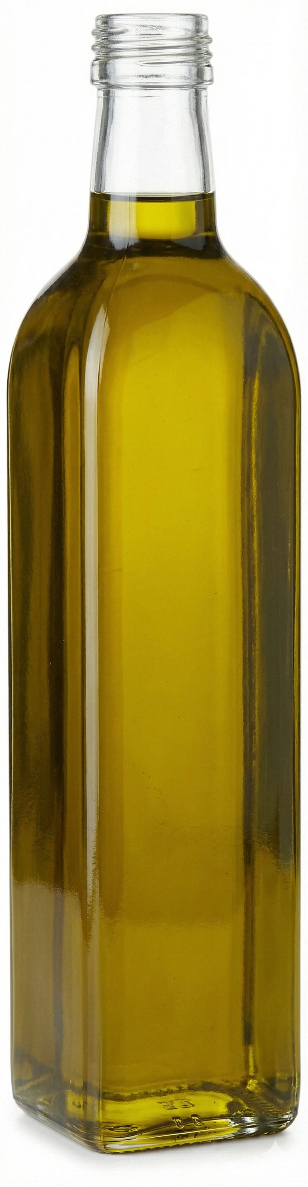 Marasca square bottles in white glass
