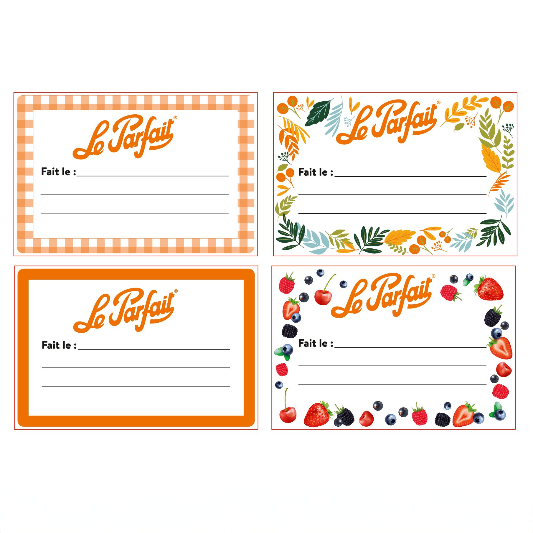 Roll 100 adhesive labels - Le Parfait® ~ essentials