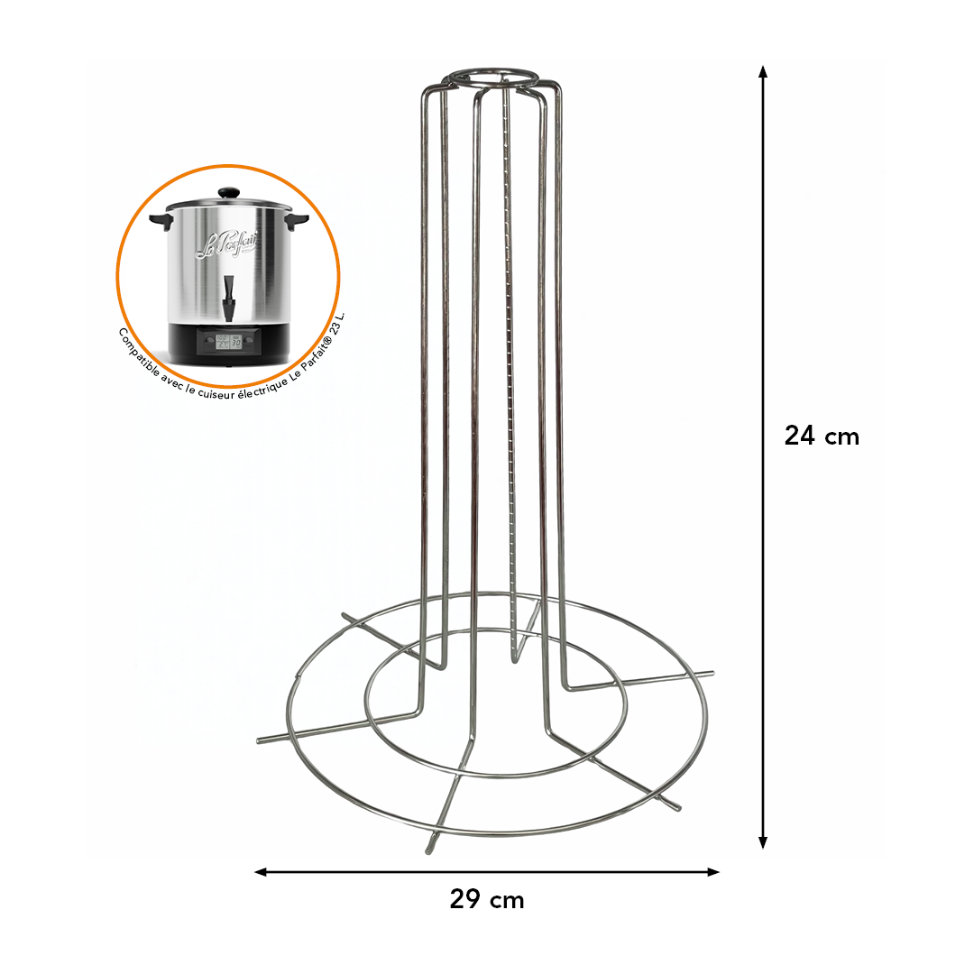 Stainless steel column for jar cooker