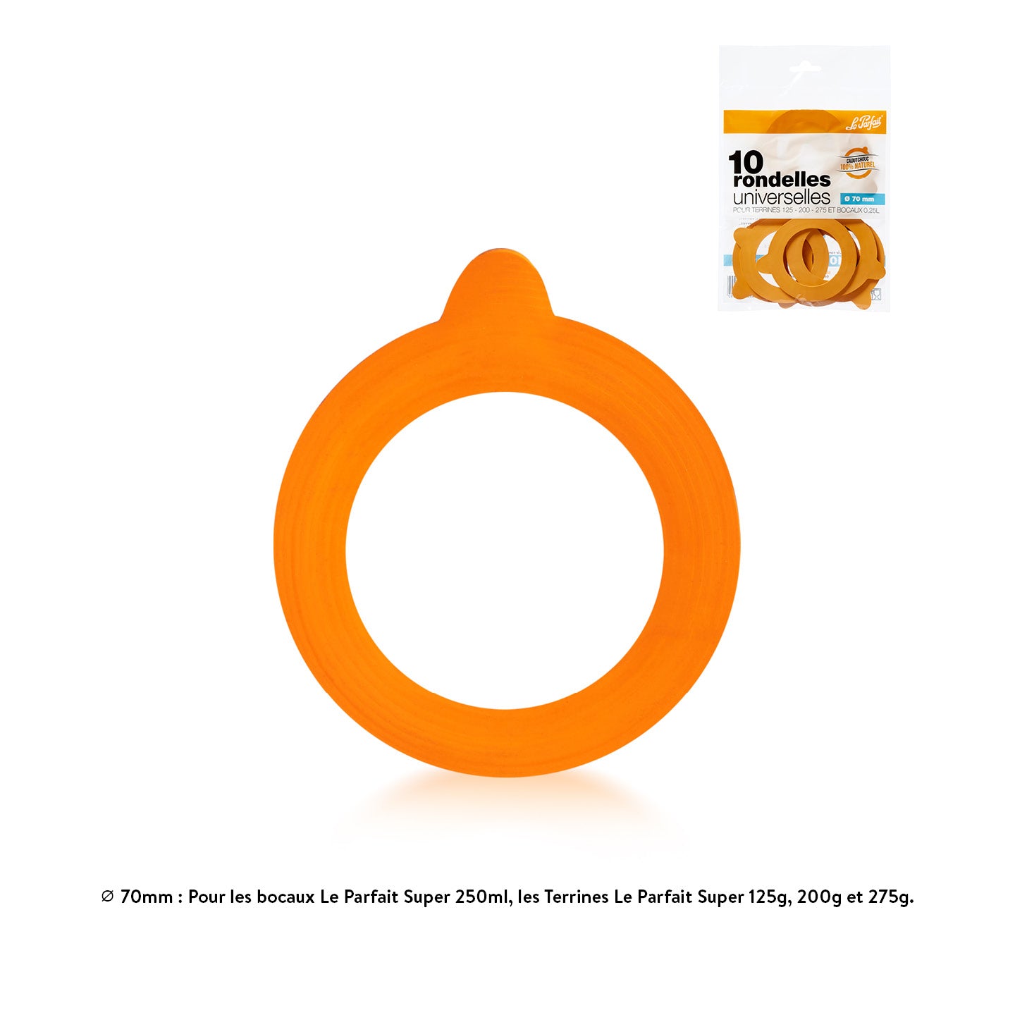 Sachet of 100% natural "Super" Rubber Rings / Rubber Seals - Le Parfait