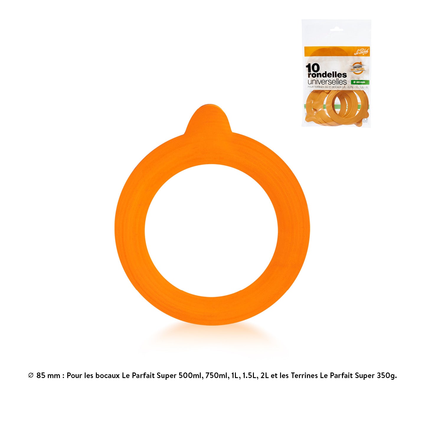 Sachet of 100% natural "Super" Rubber Rings / Rubber Seals - Le Parfait