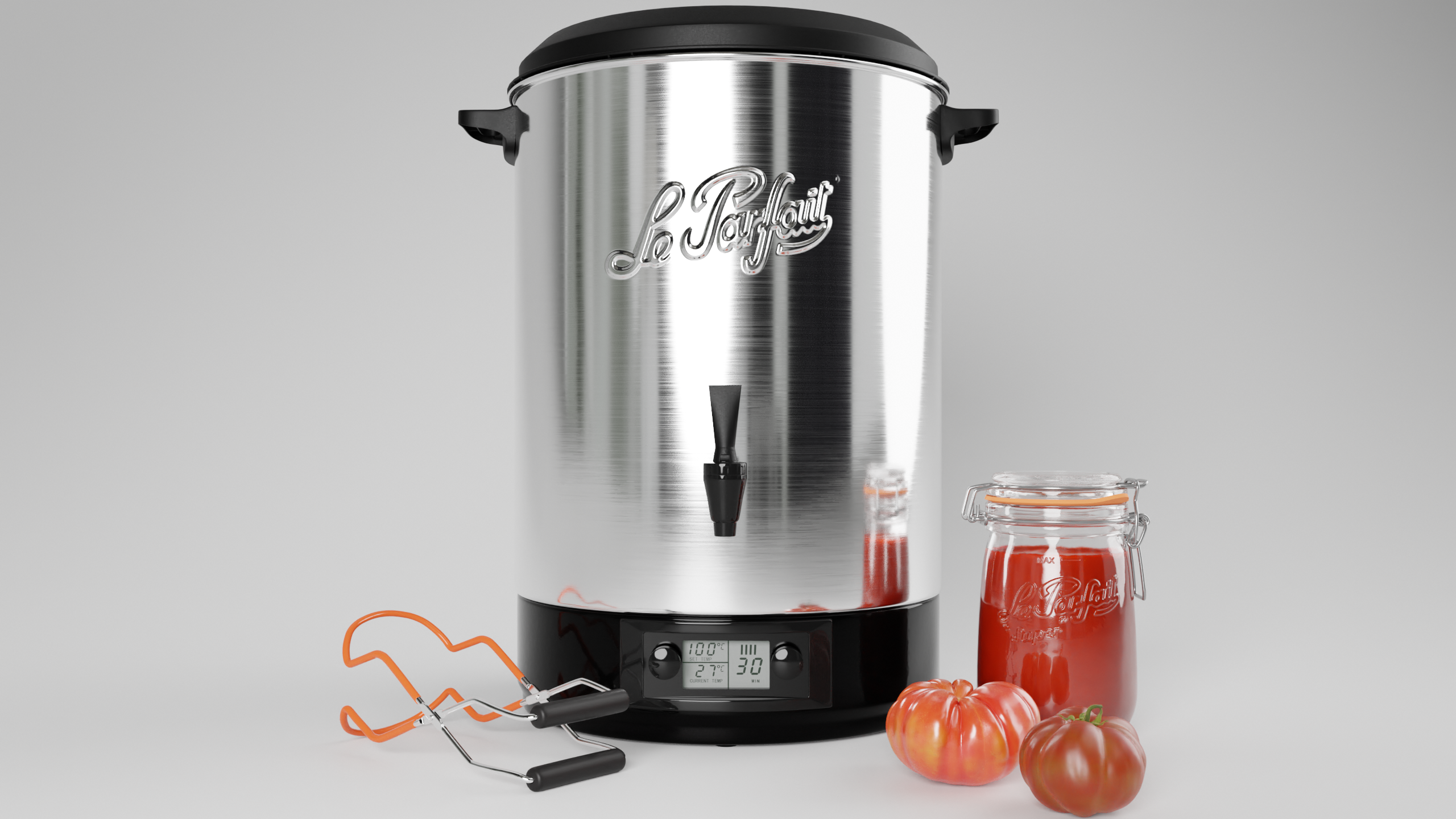 Stérilisateur électrique et automatique inox 45L - Le Parfait®