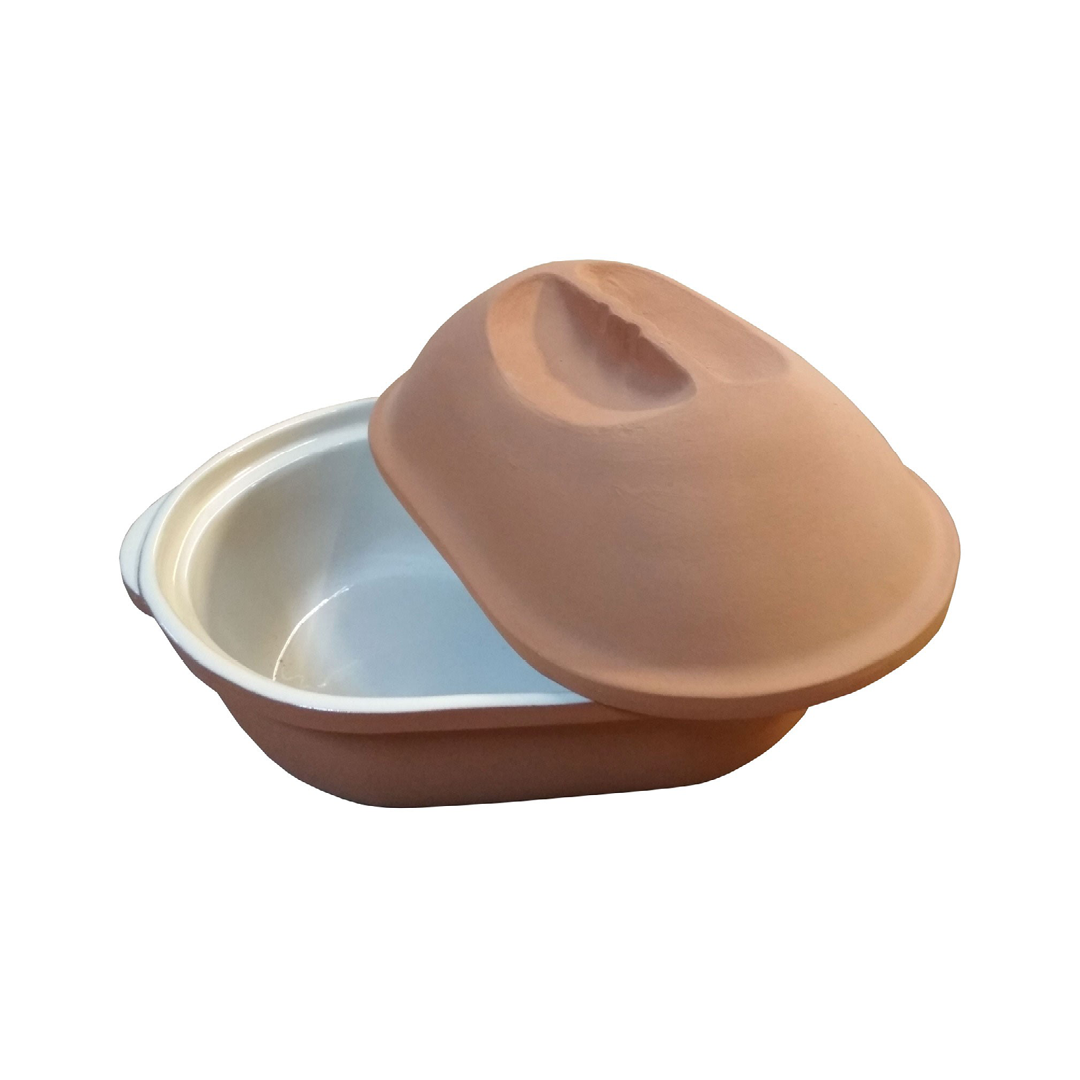 Cocotte en terre cuite intérieur émaillé