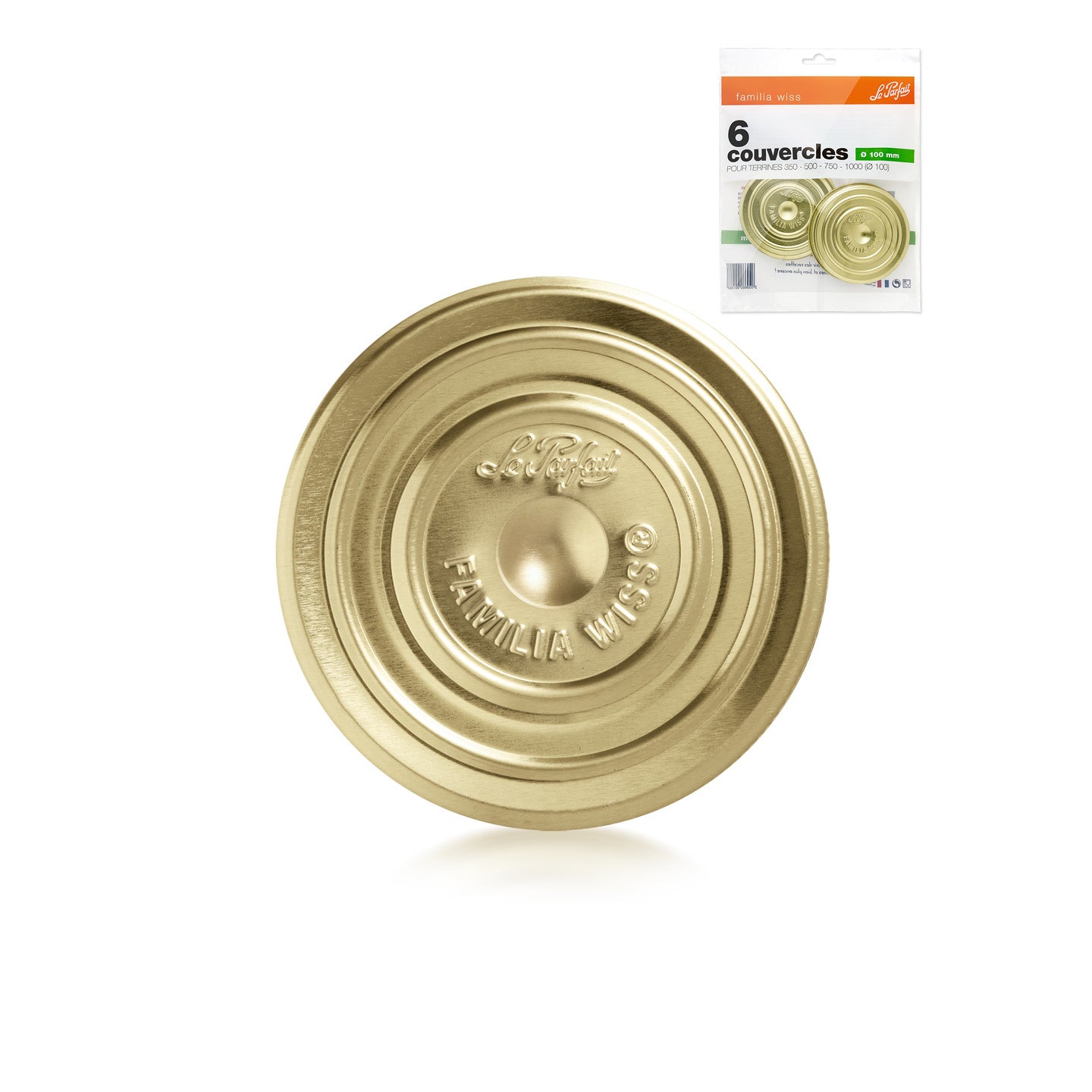Couvercles Familia Wiss - Sachet de 6 - ø 100 mm