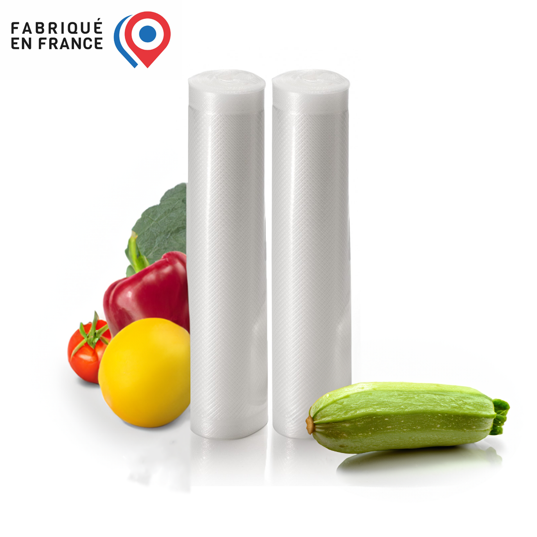 Rouleaux sous-vide gaufrés - Lot de 2