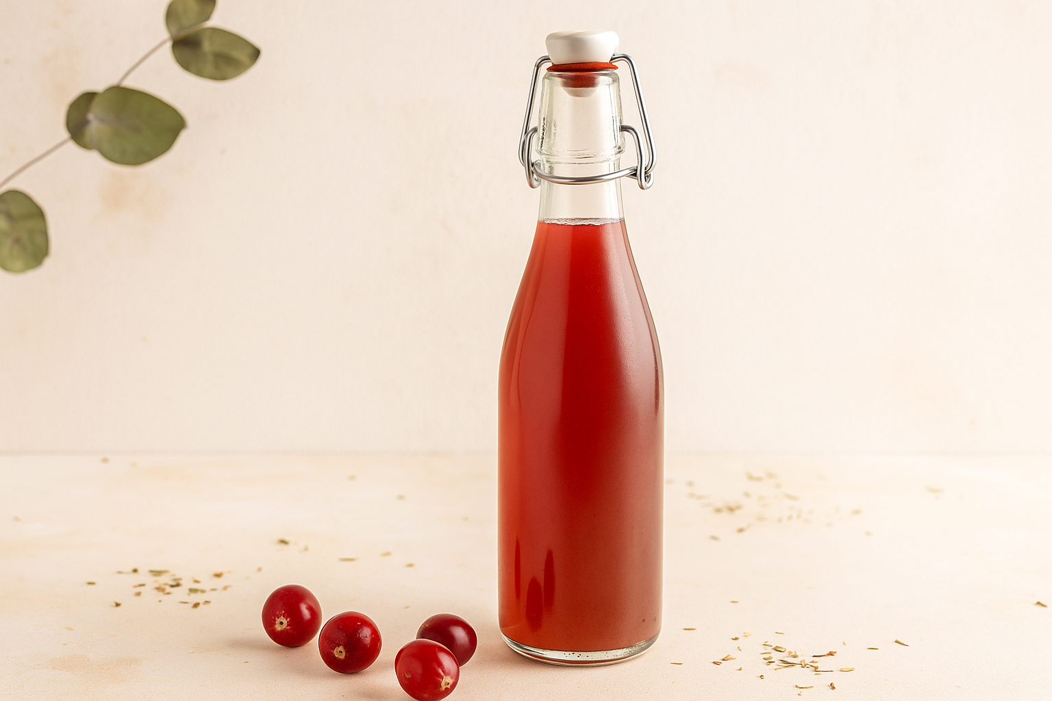 Kombucha au jus de cranberry