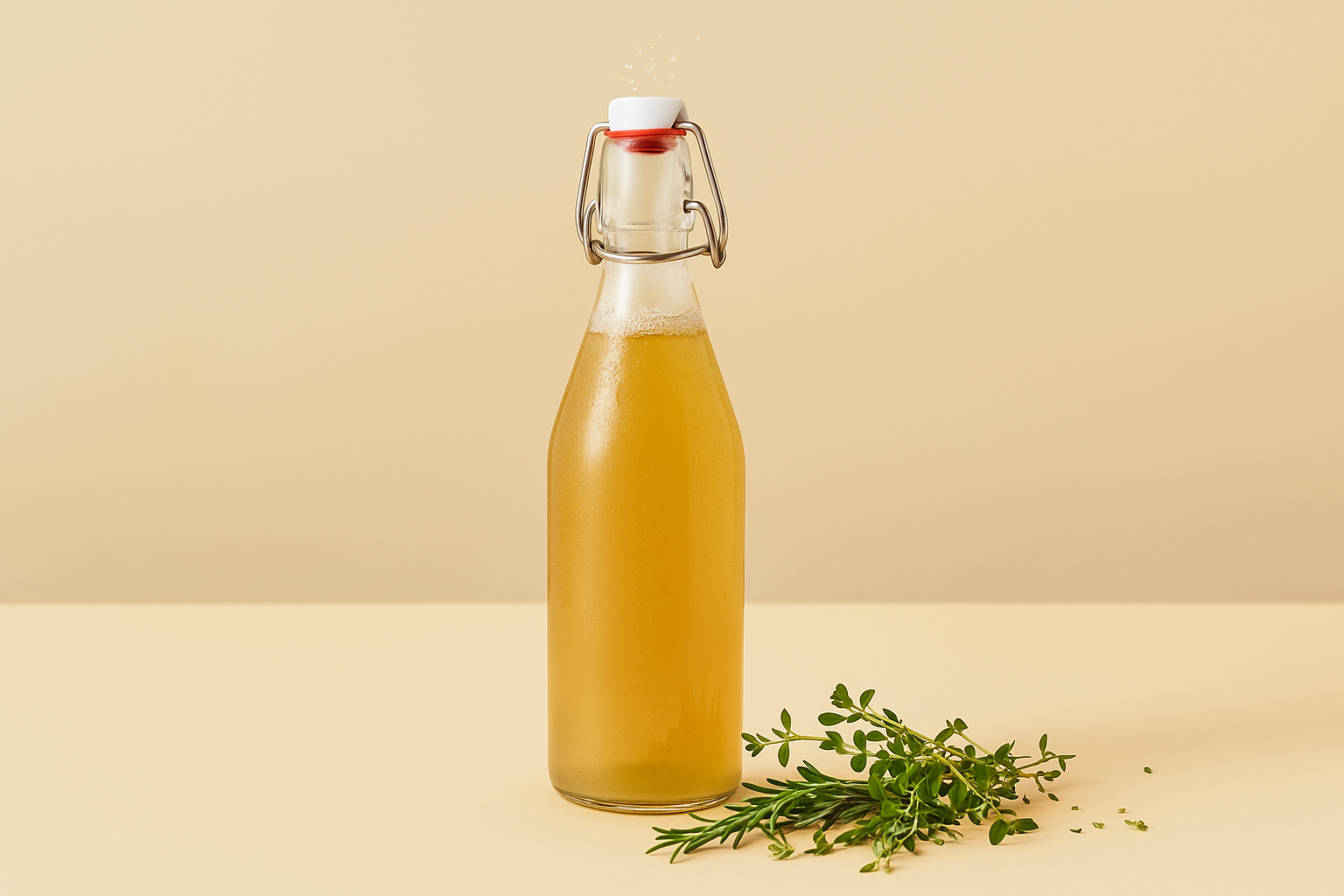 Infusion fermentée aux herbes aromatiques
