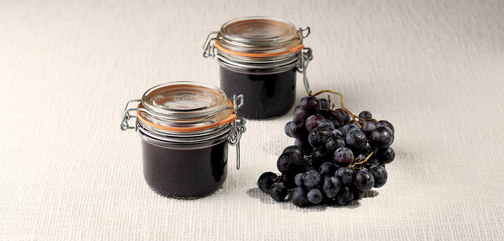 Compote de raisins en conserve