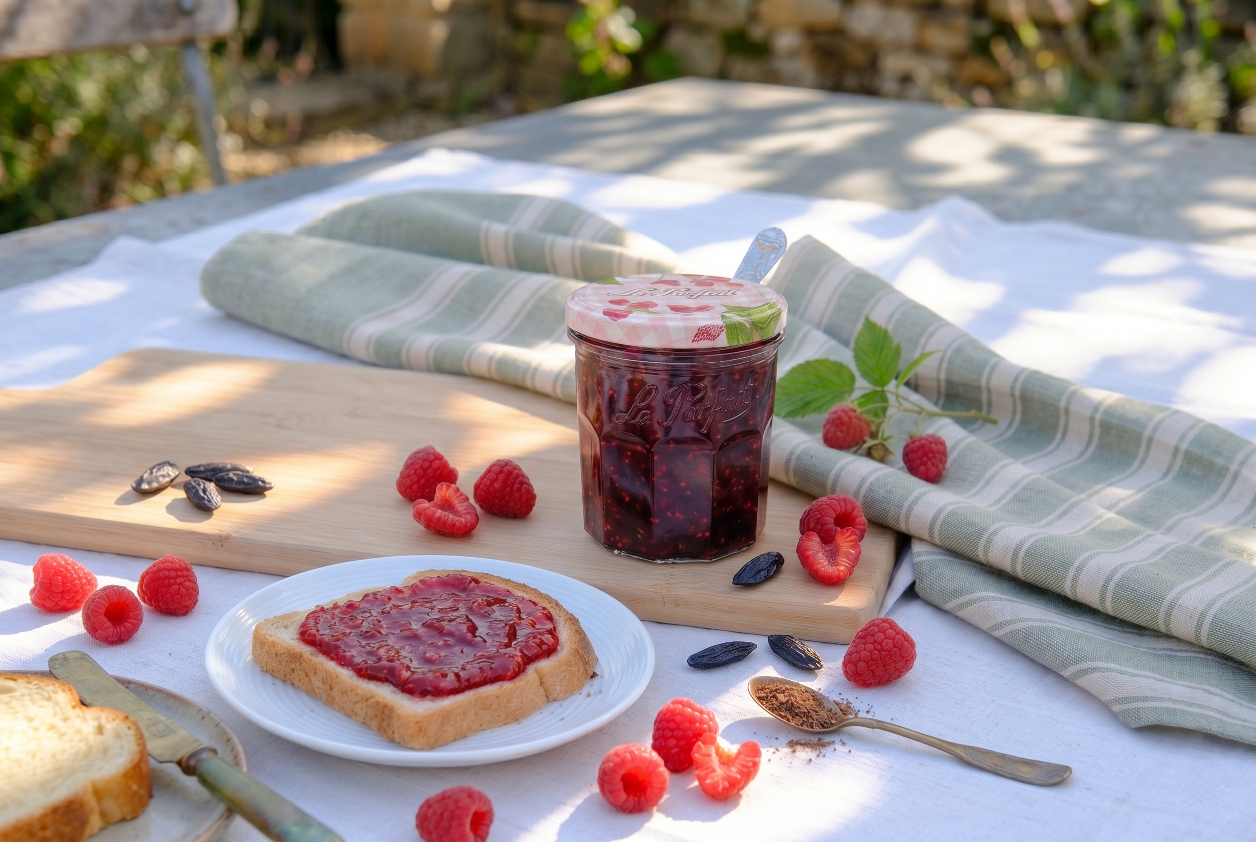 Confiture framboises et tonka