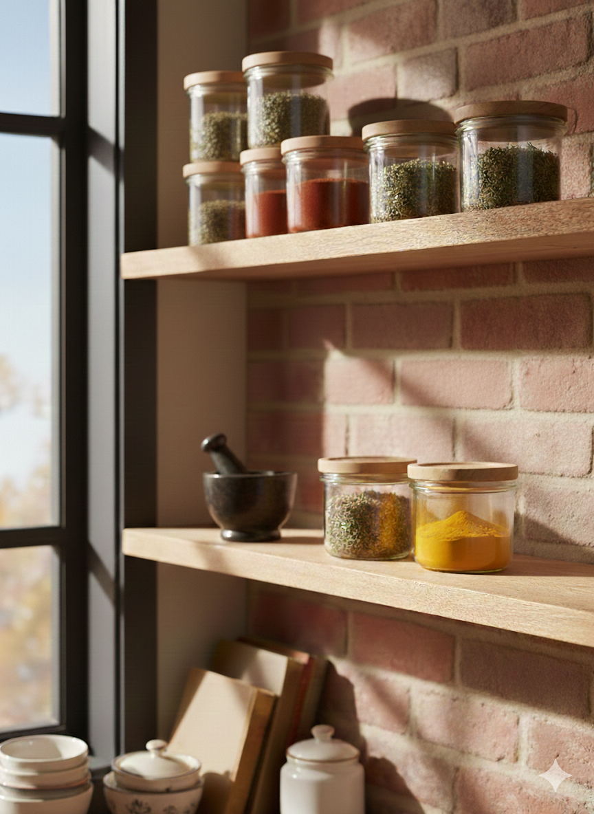 Pour épices et vrac, le bocal en verre Le Parfait Édition Bois