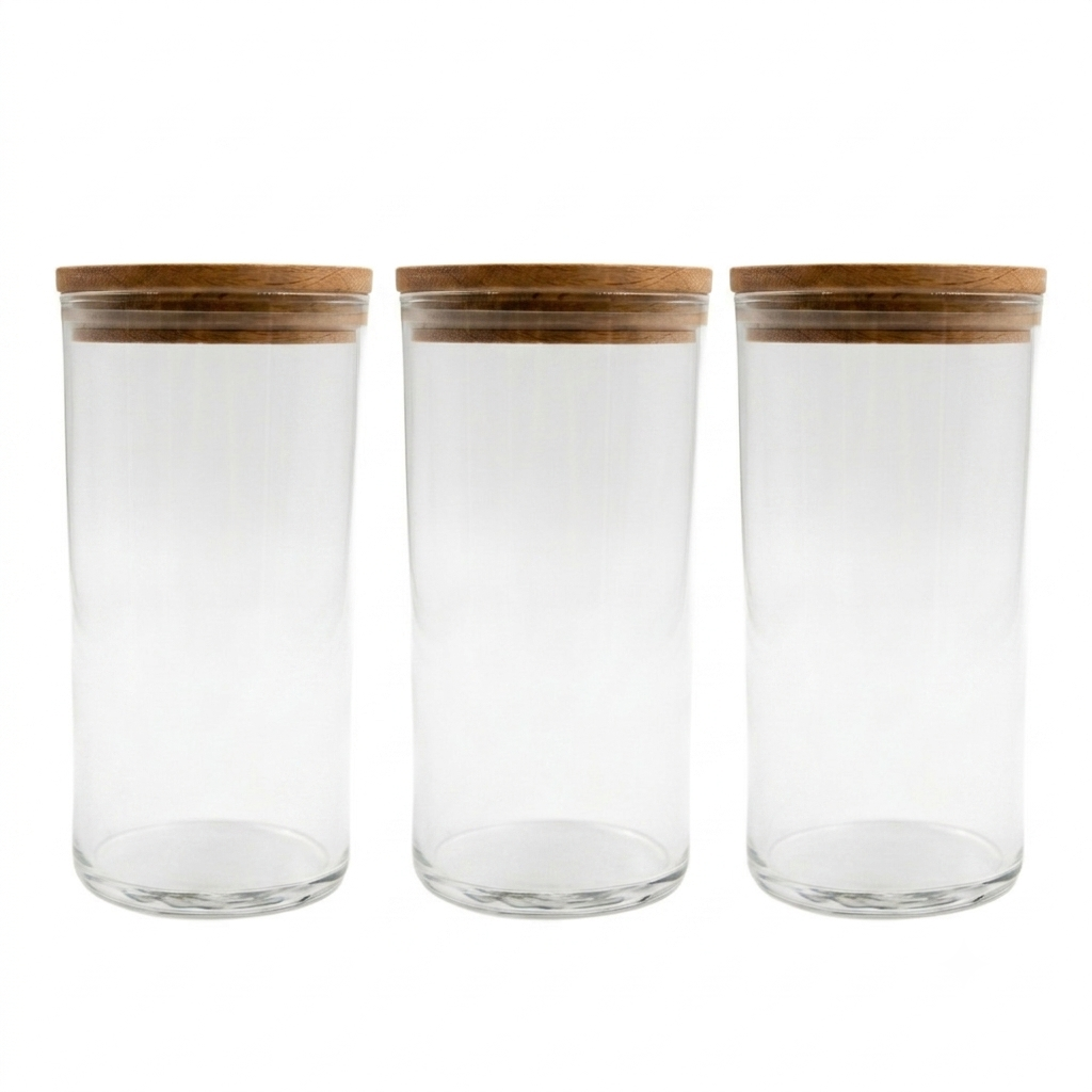 Luftdichter Glas- und Holzbehälter – 350 ml