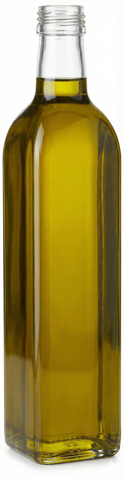 Marasca square bottles in white glass