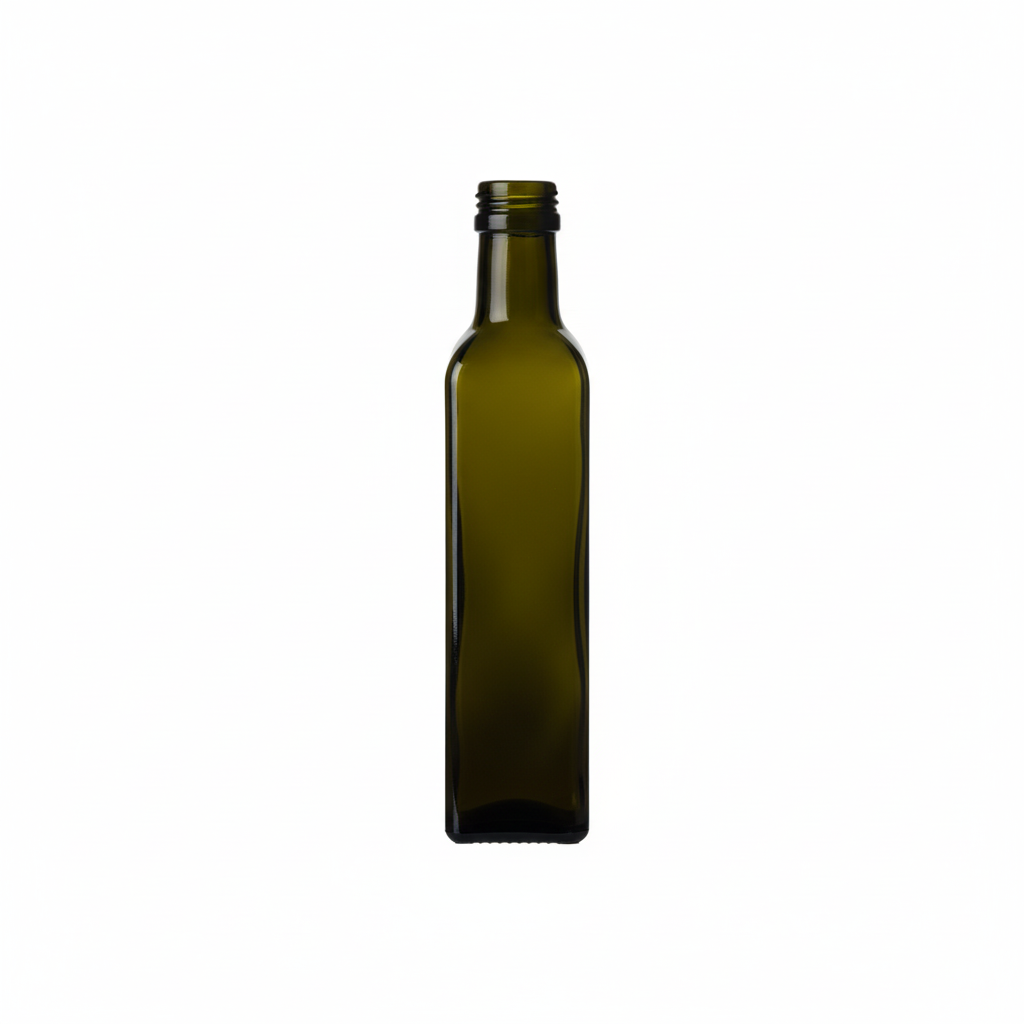 Olive oil bottles - antique green