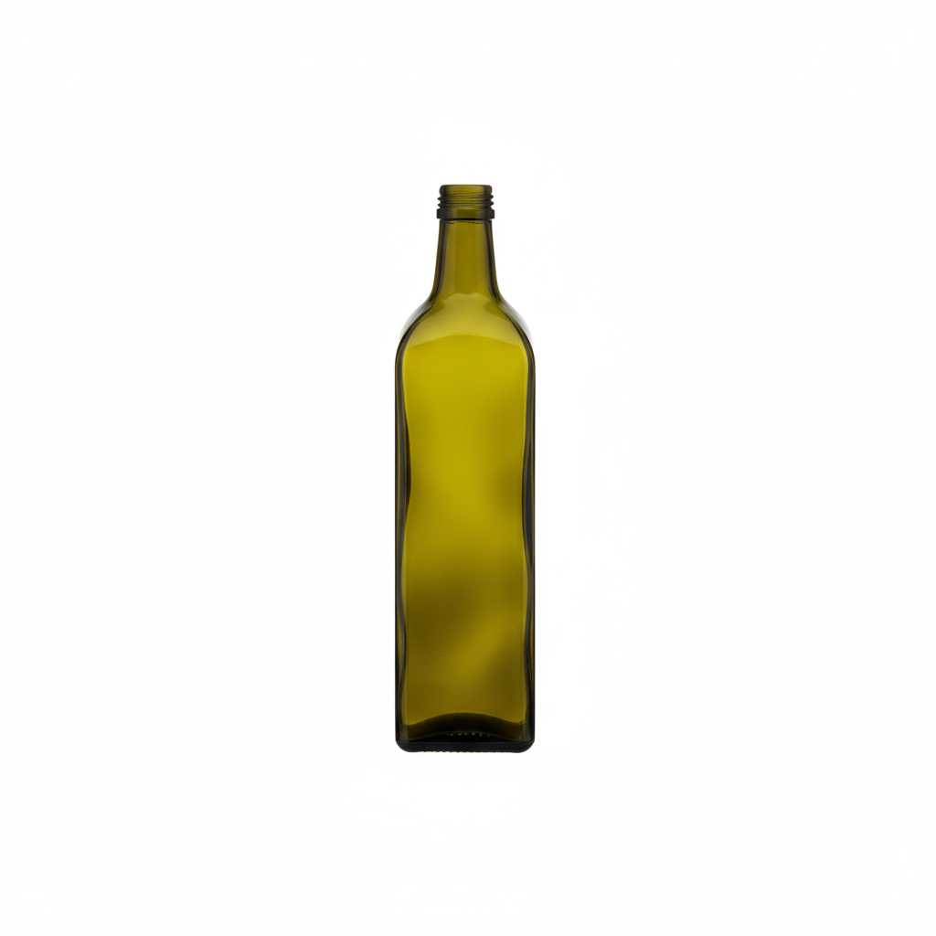 Olive oil bottles - antique green