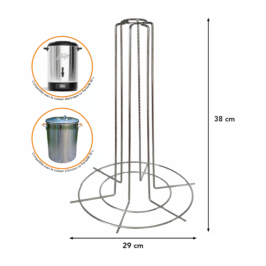 Stainless steel column for jar cooker