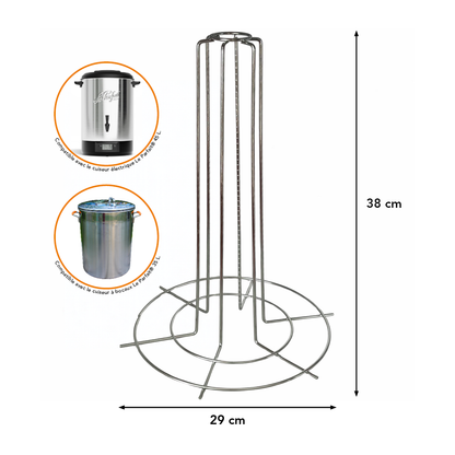 Stainless steel column for jar cooker